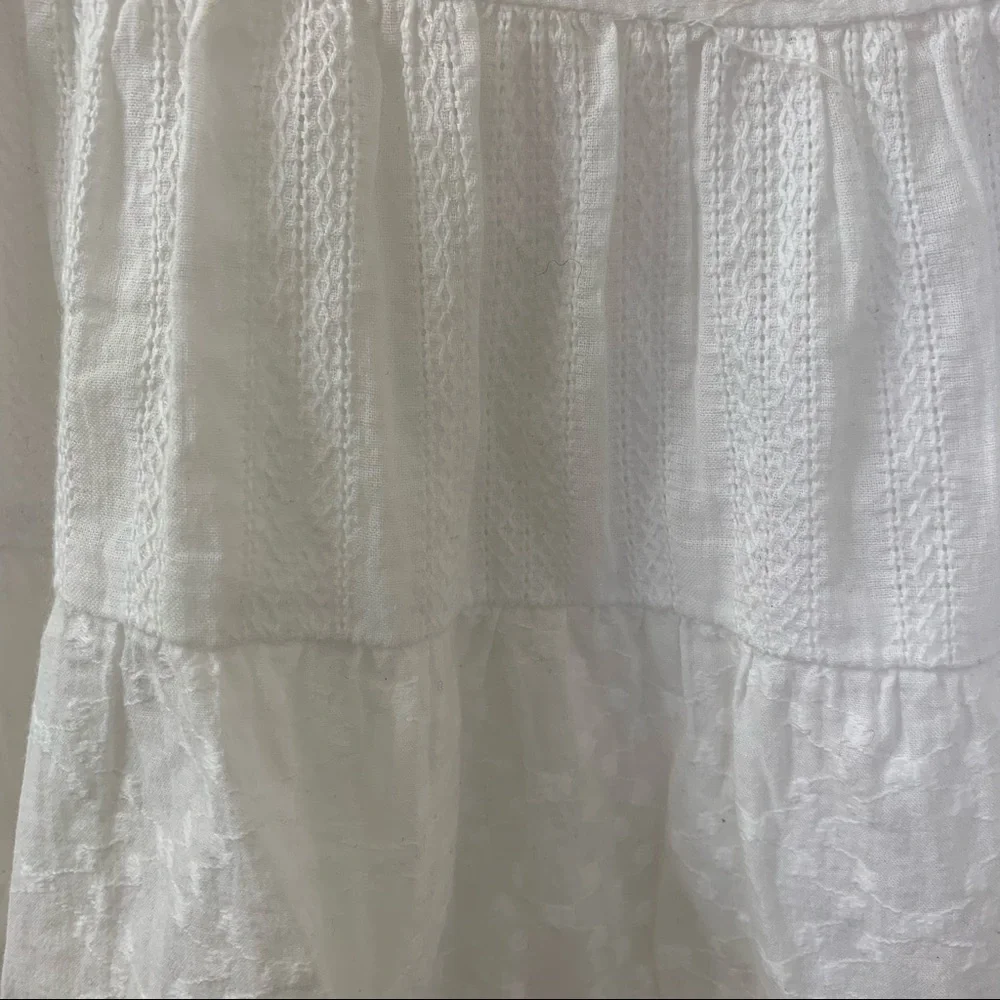 Joe Fresh White Cotton Sundress Eyelet Lace Embroidered Lined Size 3 - Picture 8 of 13